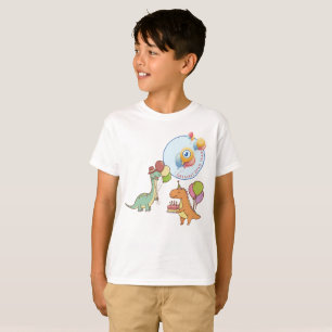 Dinosaurier Dino Party Kindergeburtstag blau lusti T-Shirt