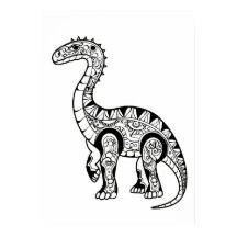 Dinosaurier doodle Sketch Kunst.