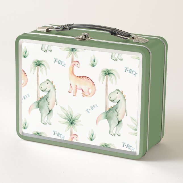 Dinosaurier Doppeldecker Cooler Metall Brotdose (Vorderseite)