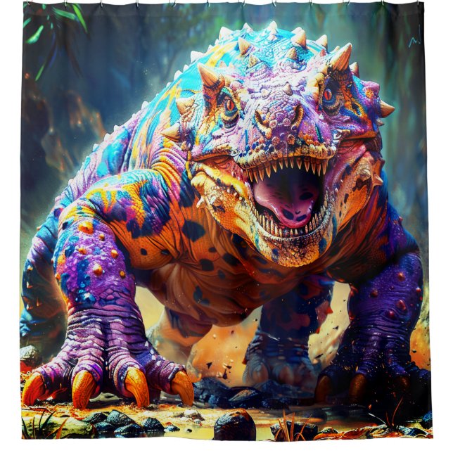 Dinosaurier Duschvorhang (Vorderseite)