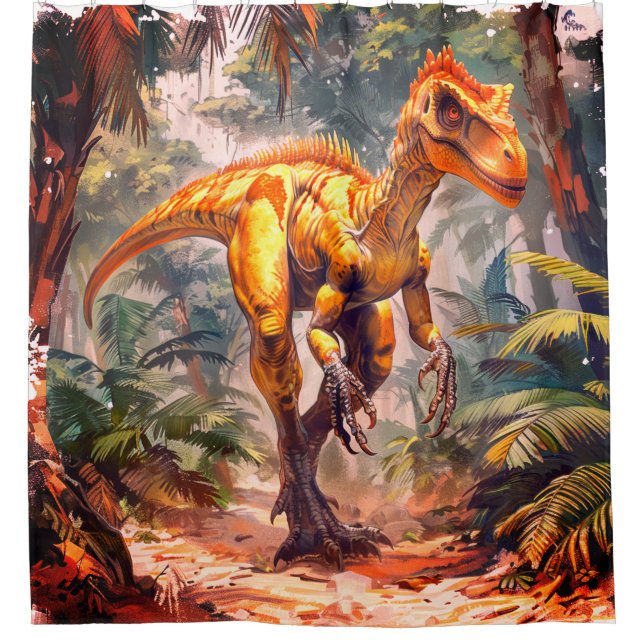 Dinosaurier Duschvorhang (Vorderseite)