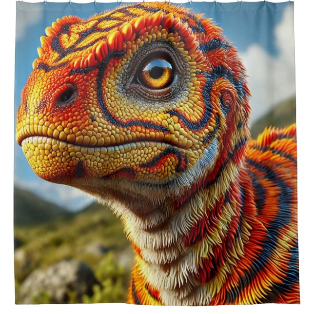 Dinosaurier Duschvorhang (Vorderseite)