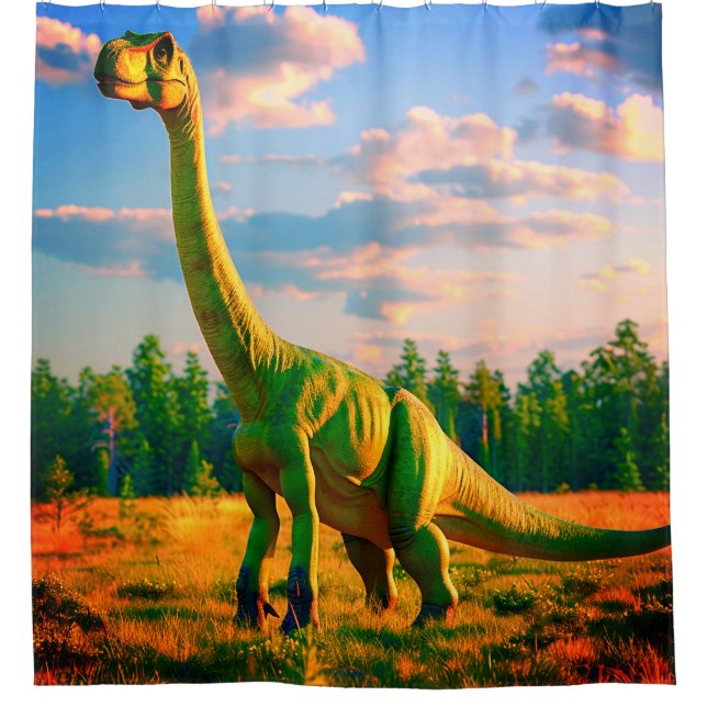 Dinosaurier Duschvorhang (Vorderseite)