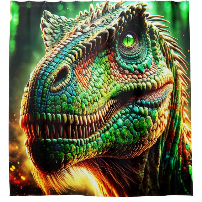 Dinosaurier Duschvorhang (Vorderseite)