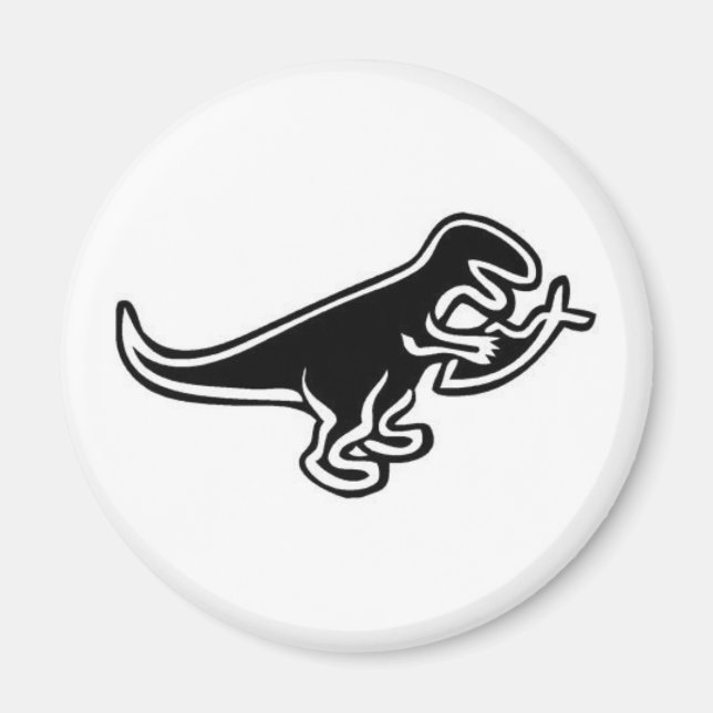 Dinosaurier Eating Jesus Fish Magnet (Vorne)