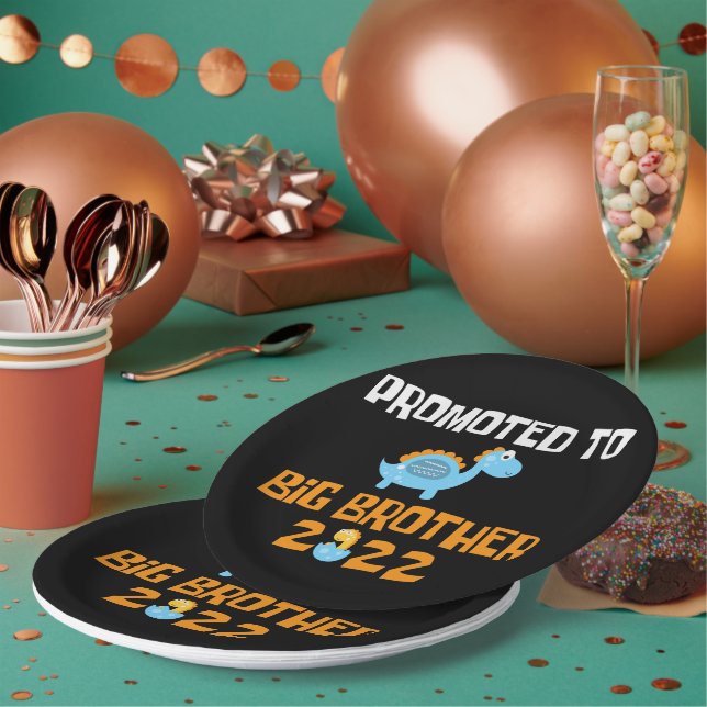 Dinosaurier-Ei-Hatching für den großen Bruder Pappteller (Multi)