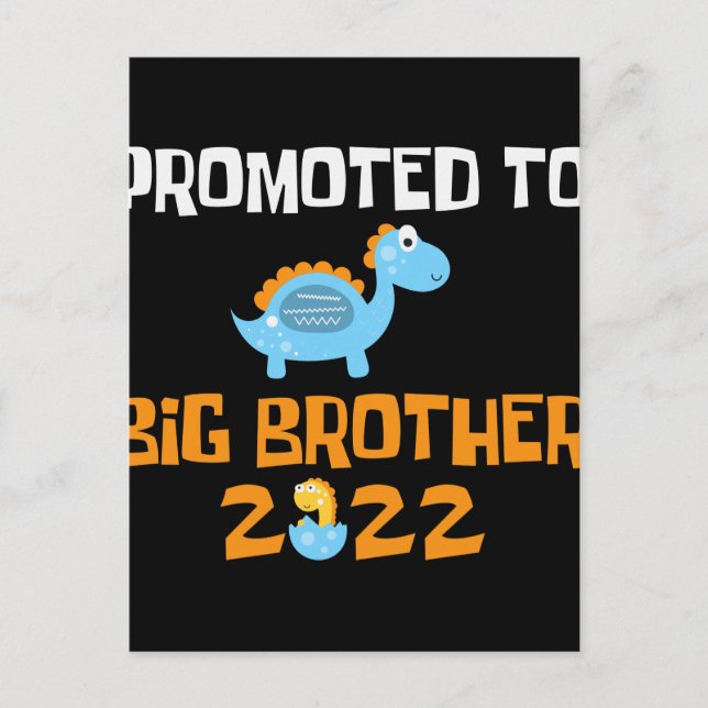 Dinosaurier-Ei-Hatching für den großen Bruder Postkarte (Vorderseite)