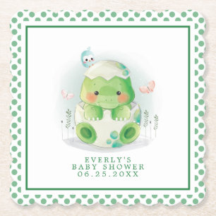 Dinosaurier-Ei Süße Wasserfarbe Jungen-Baby-Party Untersetzer