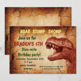Dinosaurier Einladung zum Geburtstag , Dino-Geburt