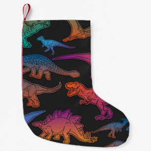 Dinosaurier Emoji, prähistorische Tiere Hintergrun Kleiner Weihnachtsstrumpf