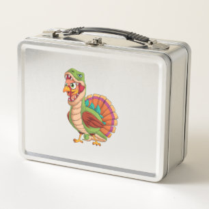 Dinosaurier Erntedank Boys Turkey Saurus T rex Tur Metall Brotdose