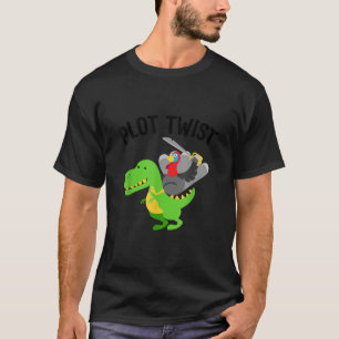 Dinosaurier Erntedank Türkei reitet auf einem Dino T-Shirt