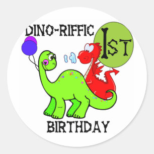 Dinosaurier Erstgeburt - Hemden und Geschenke Runder Aufkleber