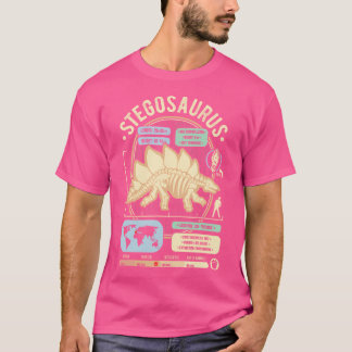 Dinosaurier Fakten - Stegosaurus Science Anatomie  T-Shirt