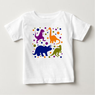 Dinosaurier farbenfrohe Polka Dot Baby-Kinder Baby T-shirt