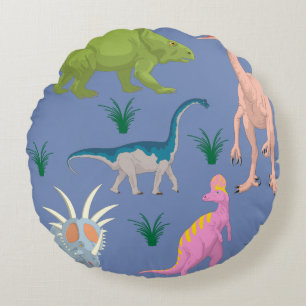 Dinosaurier farbige Kinderzimmer Kinderzimmer Rundes Kissen