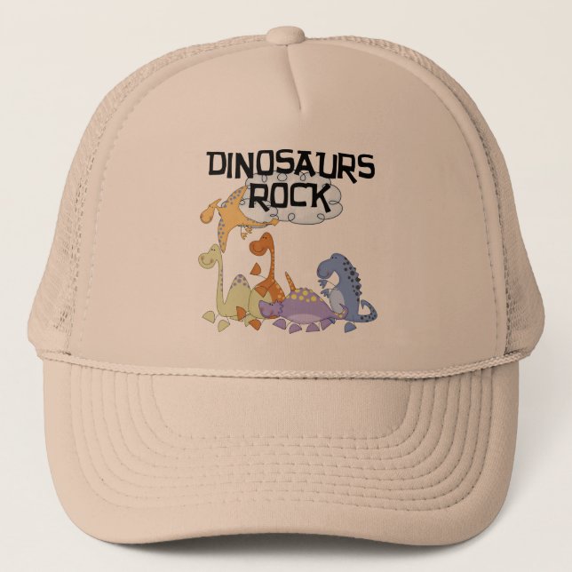 Dinosaurier-Felsen-T-Shirts und Geschenke Truckerkappe (Vorderseite)