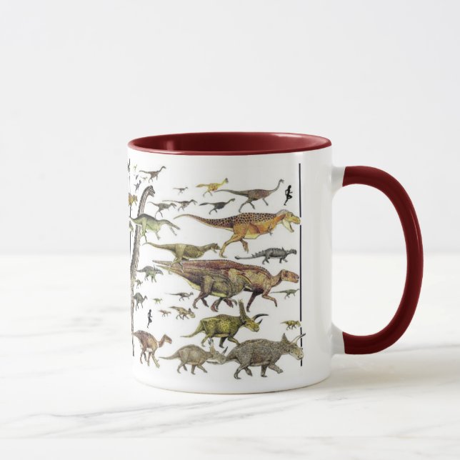 Dinosaurier-Festzug-Tasse Paleoart durch Gregory Tasse (Rechts)