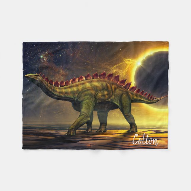 Dinosaurier Fleecedecke (Vorderseite (Horizontal))