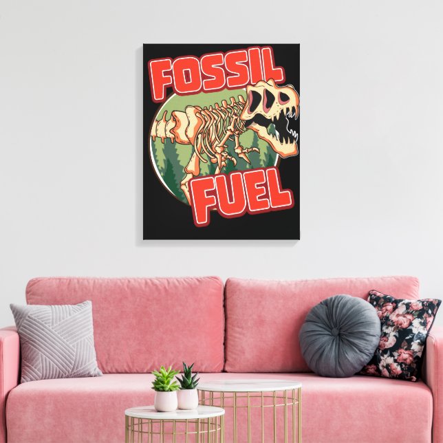 Dinosaurier "Fossil Fuel" Leinwanddruck (Insitu (Wohnzimmer))
