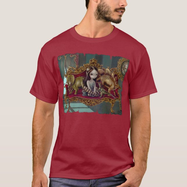 Dinosaurier-Freunde 1 gotisches Rokokogeistig T-Shirt (Vorderseite)