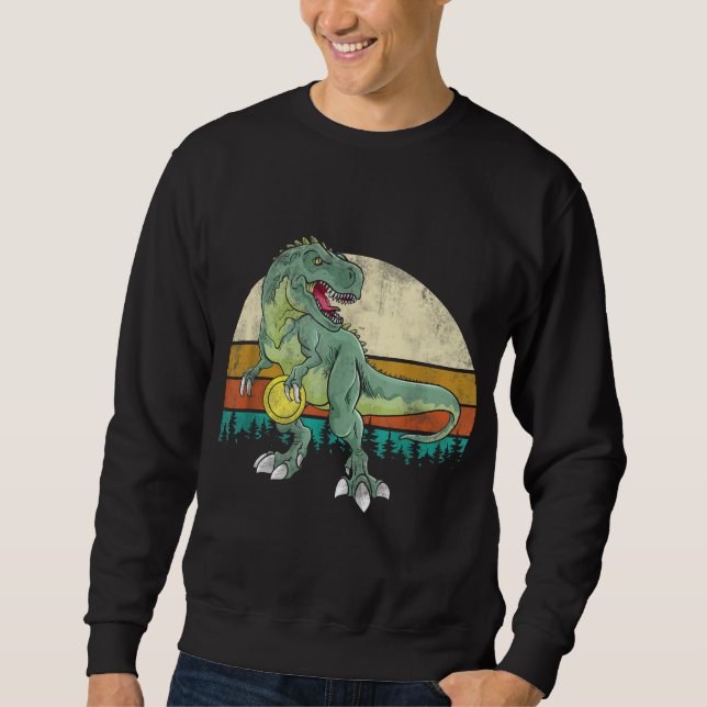 Dinosaurier Frolf Player Geschenk T Rex Golfer Din Sweatshirt (Vorderseite)
