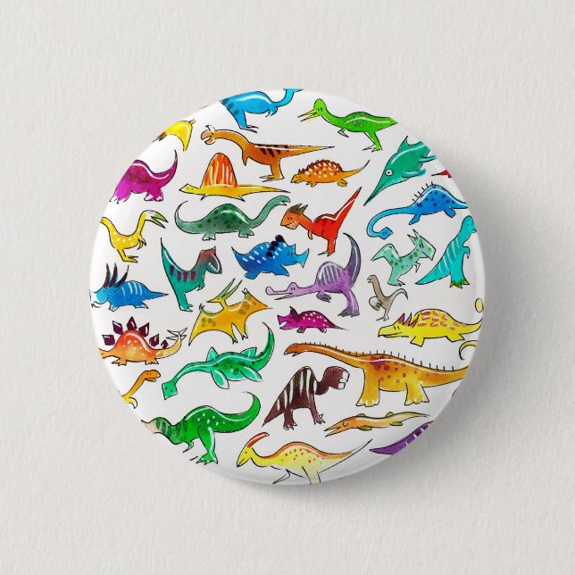 "Dinosaurier für Anfänger" Knopf-Abzeichen Button (Vorderseite)