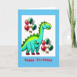 Dinosaurier für Kinder, 5" x 7" Faltkarte für Gebu Karte