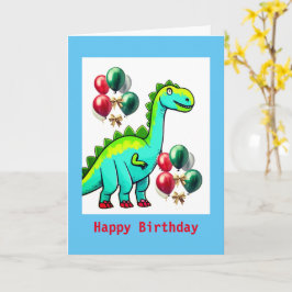 Dinosaurier für Kinder, 5" x 7" Faltkarte für Gebu Karte