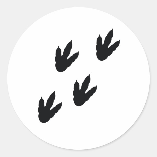 Dinosaurier-Fußspuren Runder Aufkleber (Vorderseite)