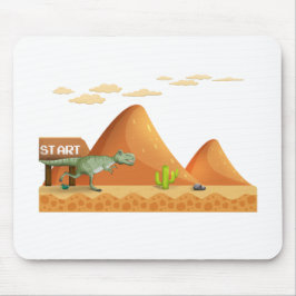 Dinosaurier Game Clouds Design niedlich Mousepad