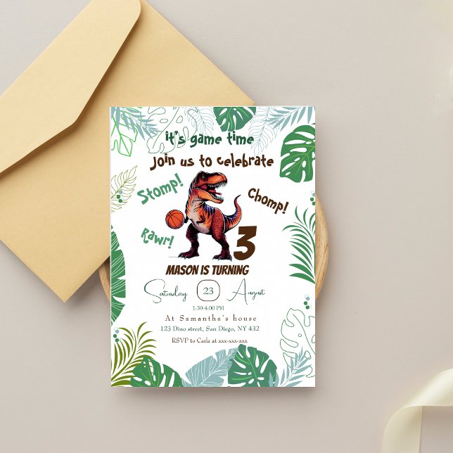 Dinosaurier Geburtstag Einladung (Von Creator hochgeladen)