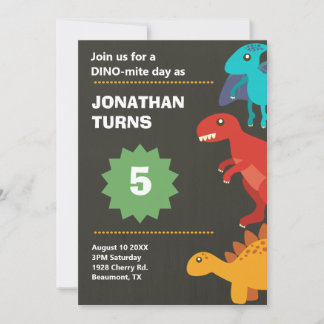Dinosaurier Geburtstagsfeier Einladung