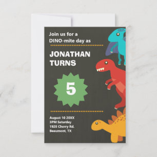 Dinosaurier Geburtstagsfeier Einladung