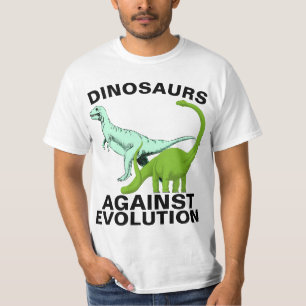 Dinosaurier gegen Evolution Christliche T - Shirt
