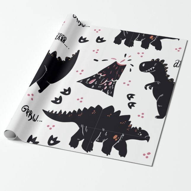 Dinosaurier Geschenkpapier (Ungerollt)