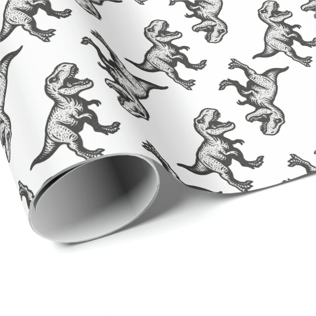 Dinosaurier Geschenkpapier (Rolleneckpunkt)