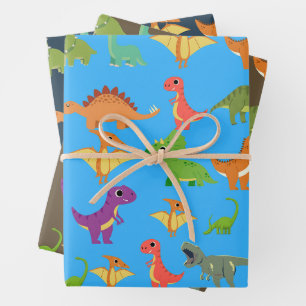 Dinosaurier Geschenkpapier Set