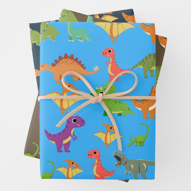 Dinosaurier Geschenkpapier Set (Beispiel)