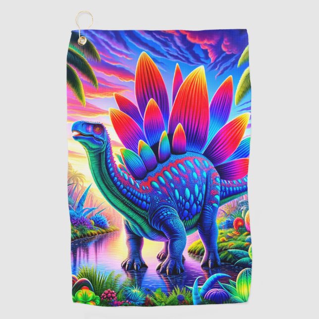 Dinosaurier Golfhandtuch (Vorderseite)