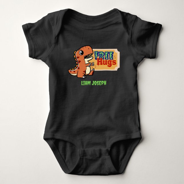Dinosaurier Gratis Hugs Baby/Kleinkind/Kind Appare Baby Strampler (Vorderseite)