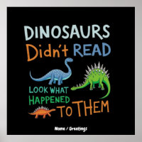 Dinosaurier haben Bücher nicht gelesen und schauen