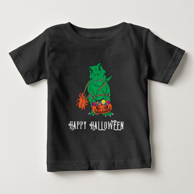 Dinosaurier Halloween Fall Party Custom Baby T-shirt (Vorderseite)