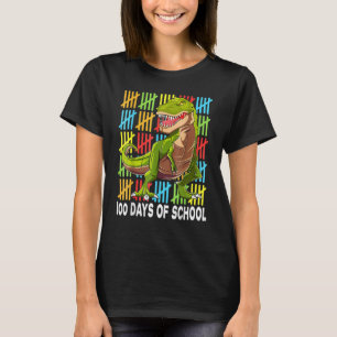 Dinosaurier Happy 100th Day of School Dino Kinder T-Shirt