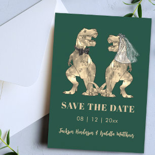 Dinosaurier Hochzeit Grün Save The Date