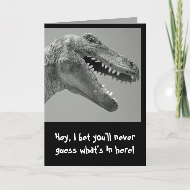 Dinosaurier Humor Karte (Vorderseite)