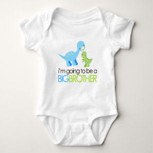 Dinosaurier Ich werde ein großer Bruder sein Baby Strampler