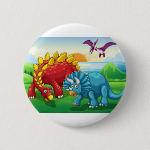 Dinosaurier im Park Button