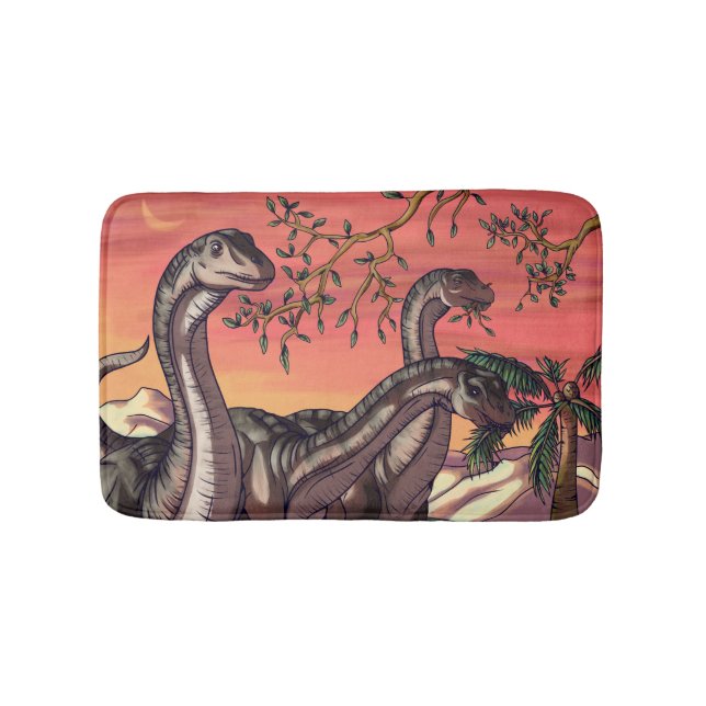 Dinosaurier in Dusk Badematte (Vorderseite)
