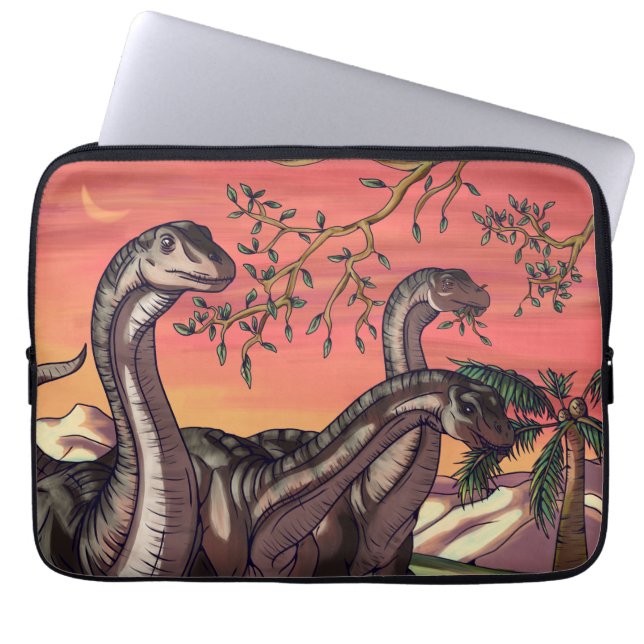 Dinosaurier in Dusk Laptopschutzhülle (Vorderseite)
